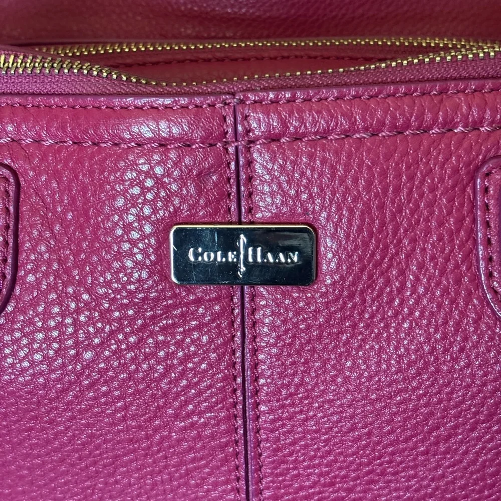 Cole Haan Leather Tote in Hot Pink - Picture 6 of 16